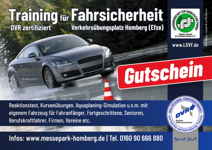 FahrsicherheitsTraining | Gutschein Titelseite