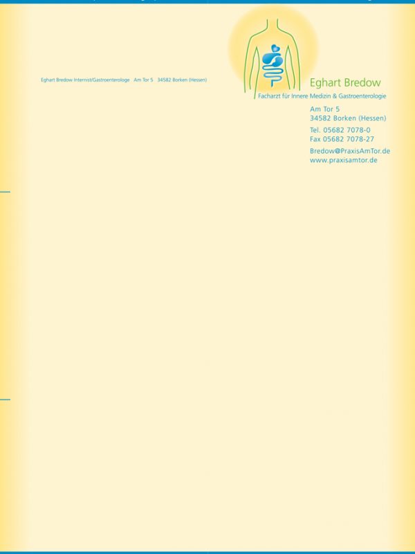 Eghart Bredow Facharzt - Briefbogen Vorderseite