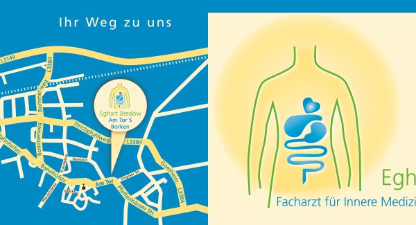 Eghart Bredow Facharzt - Klappvisitenkarte | Außenseiten