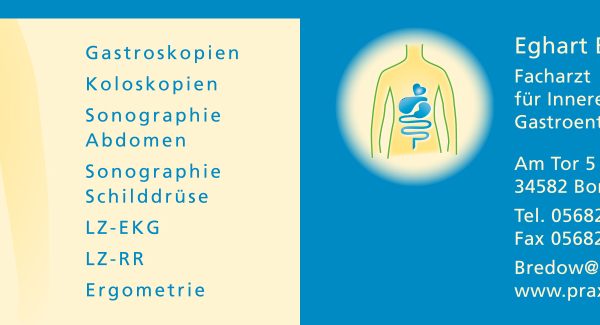 Eghart Bredow Facharzt - Klappvisitenkarte | Innenseiten