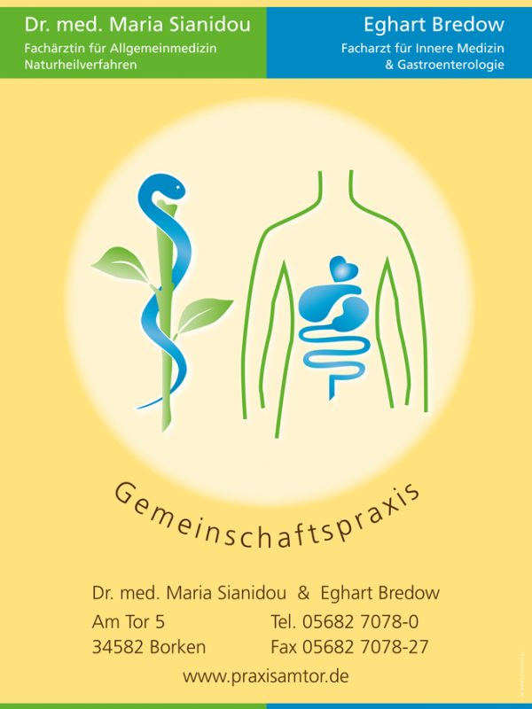 Gemeinschaftspraxis Sianidou Bredow - Praxisplakat intern