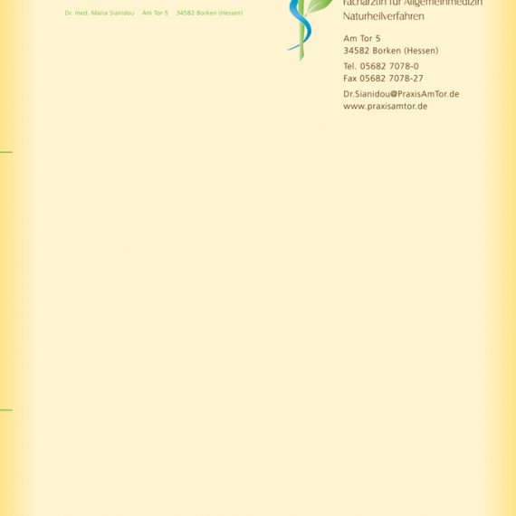 Dr. med. Maria Sianidou - Briefbogen Vorderseite